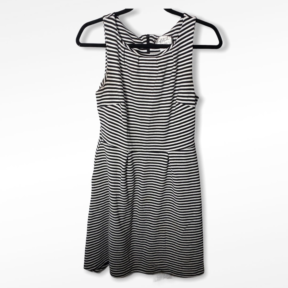 MARY MCFADDEN Stripped Sleeveless Dress Small